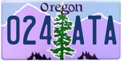 OR license plate 024ATA