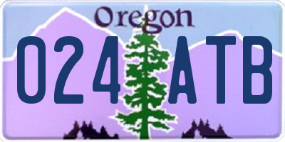 OR license plate 024ATB