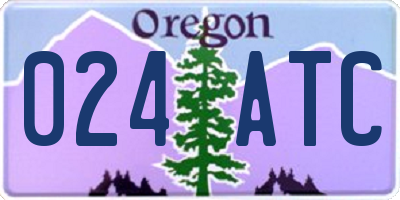 OR license plate 024ATC