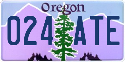 OR license plate 024ATE