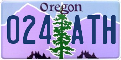 OR license plate 024ATH