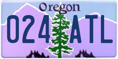 OR license plate 024ATL