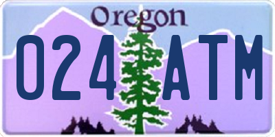 OR license plate 024ATM