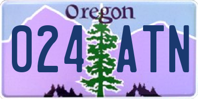 OR license plate 024ATN