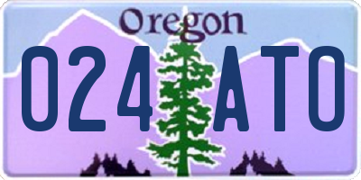 OR license plate 024ATO