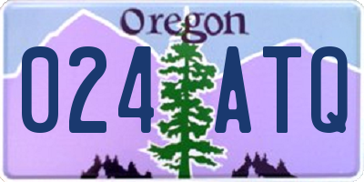 OR license plate 024ATQ