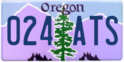 OR license plate 024ATS