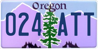 OR license plate 024ATT