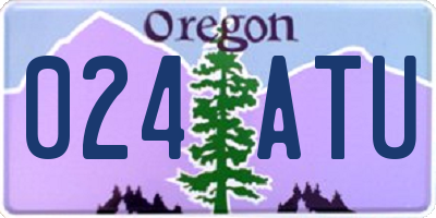 OR license plate 024ATU