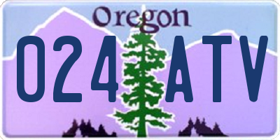 OR license plate 024ATV