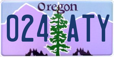 OR license plate 024ATY