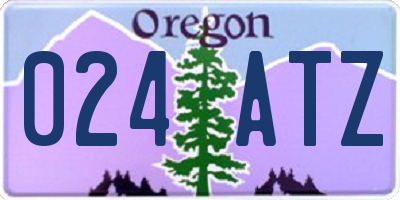 OR license plate 024ATZ