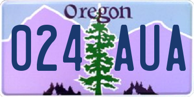 OR license plate 024AUA