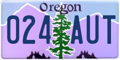 OR license plate 024AUT