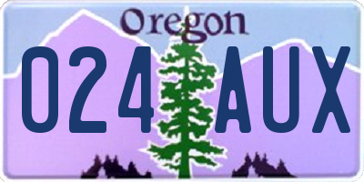 OR license plate 024AUX
