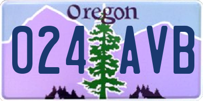 OR license plate 024AVB