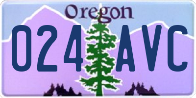 OR license plate 024AVC