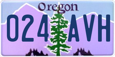 OR license plate 024AVH