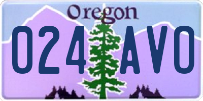 OR license plate 024AVO