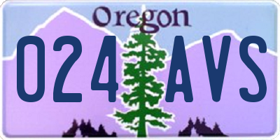 OR license plate 024AVS