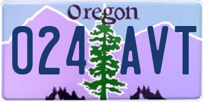OR license plate 024AVT
