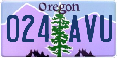OR license plate 024AVU