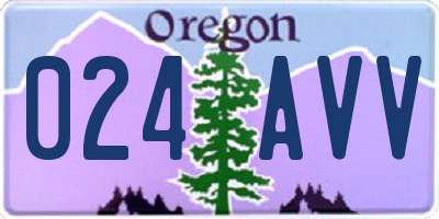 OR license plate 024AVV