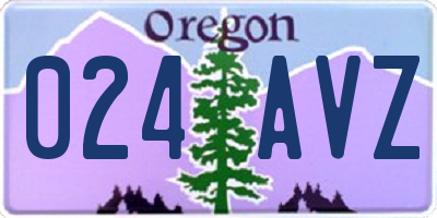 OR license plate 024AVZ