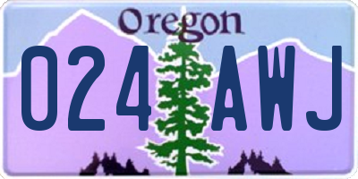 OR license plate 024AWJ