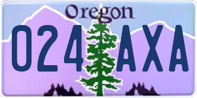 OR license plate 024AXA