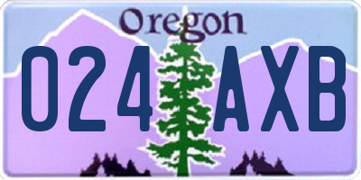 OR license plate 024AXB