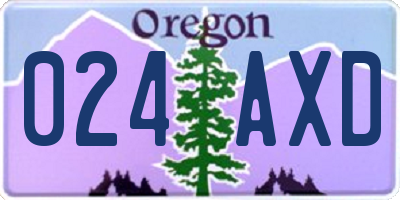 OR license plate 024AXD