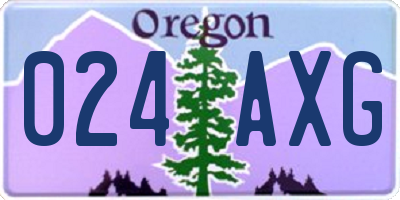 OR license plate 024AXG