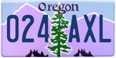OR license plate 024AXL