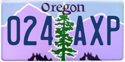 OR license plate 024AXP