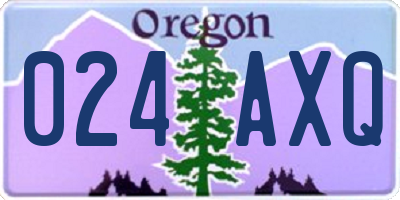 OR license plate 024AXQ