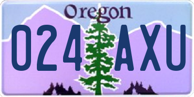 OR license plate 024AXU