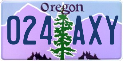 OR license plate 024AXY