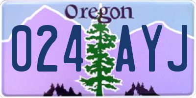 OR license plate 024AYJ