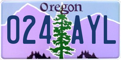 OR license plate 024AYL