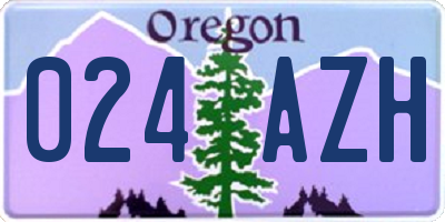 OR license plate 024AZH
