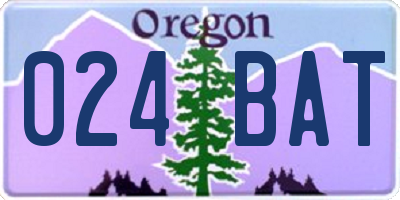 OR license plate 024BAT