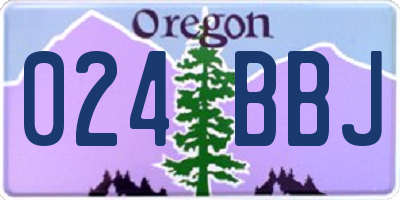 OR license plate 024BBJ