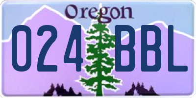 OR license plate 024BBL