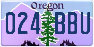 OR license plate 024BBU