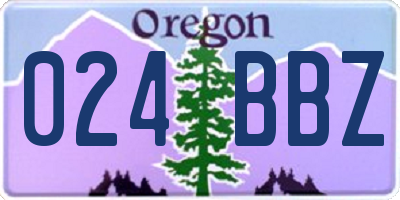 OR license plate 024BBZ