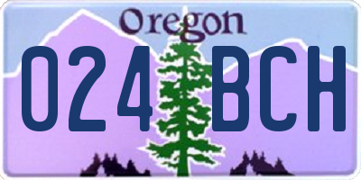 OR license plate 024BCH