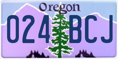 OR license plate 024BCJ