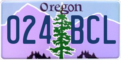 OR license plate 024BCL