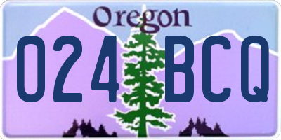 OR license plate 024BCQ